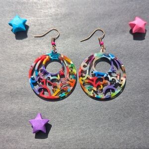 Multicolor Resin Earrings